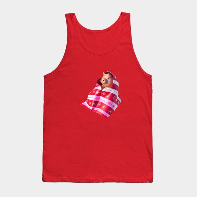 Pigs In Blankets A Fun Pig Wrapped In A Throw Tank Top by taiche